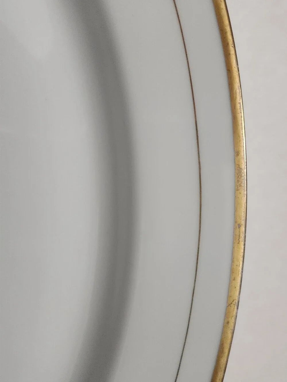 VTG Noritake Oval Serving Platter White Gold Trim Morimura Brothers Japan